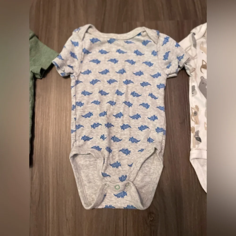 Cloud Island Bodysuits - Green, Blue, Gray size 3/6M
